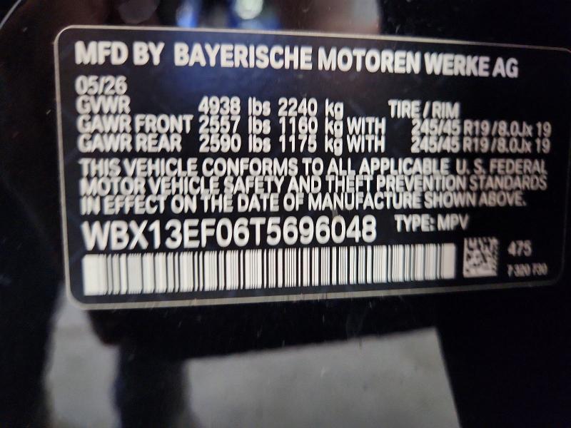 Aukcja sprzedaży 2026 Bmw X1, vin: WBX13EF06T5696048, numer aukcji: 69746836
