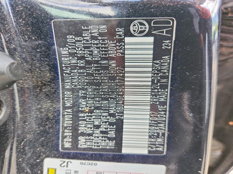 68788406 :رقم المزاد ، 2T1BU40E49C177427 vin ، 2009 Toyota Corolla مزاد بيع