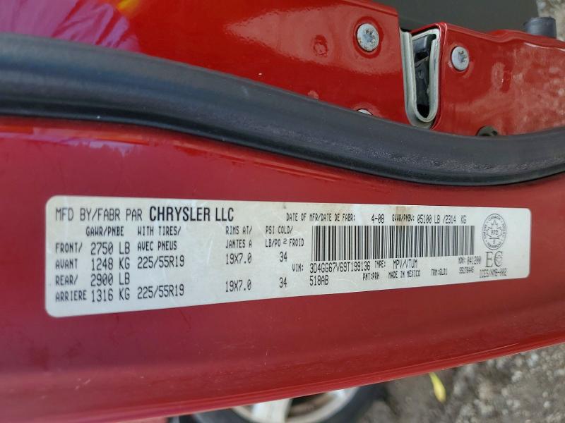 67497446 :رقم المزاد ، 3D4GG67V69T199136 vin ، 2009 Dodge Journey مزاد بيع