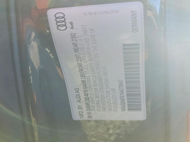 Продаж на аукціоні авто 2017 Audi A4, vin: WAUGMAF41HA078647, номер лоту: 67330116