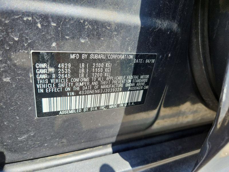 Продажа на аукционе авто 2018 Subaru Legacy, vin: 4S3BNEN63J3039329, номер лота: 70783396