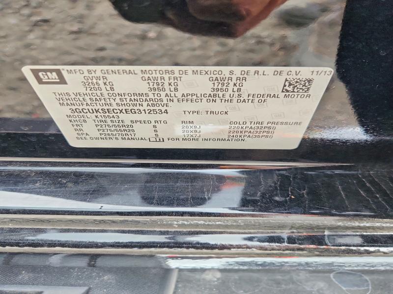 Aukcja sprzedaży 2014 Chevrolet Silverado, vin: 3GCUKSECXEG312534, numer aukcji: 70215876