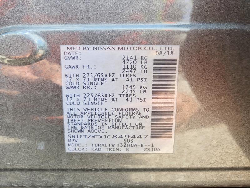 Aukcja sprzedaży 2018 Nissan Rogue Hybrid, vin: 5N1ET2MTXJC849447, numer aukcji: 68794676