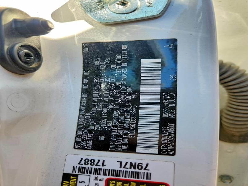 Aukcja sprzedaży 2012 Toyota Sequoia, vin: 5TDDY5G13CS068445, numer aukcji: 67646546