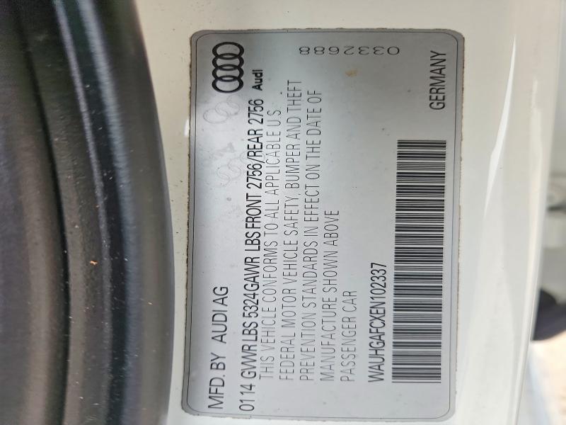 69403006 :رقم المزاد ، WAUHGAFCXEN102337 vin ، 2014 Audi A6 مزاد بيع