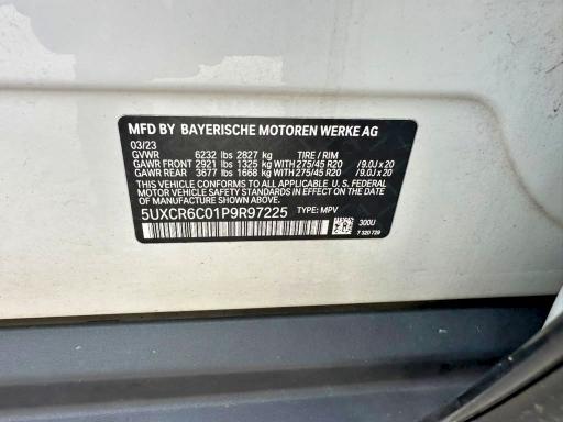 69821916 :رقم المزاد ، 5UXCR6C01P9R97225 vin ، 2023 Bmw X5 مزاد بيع