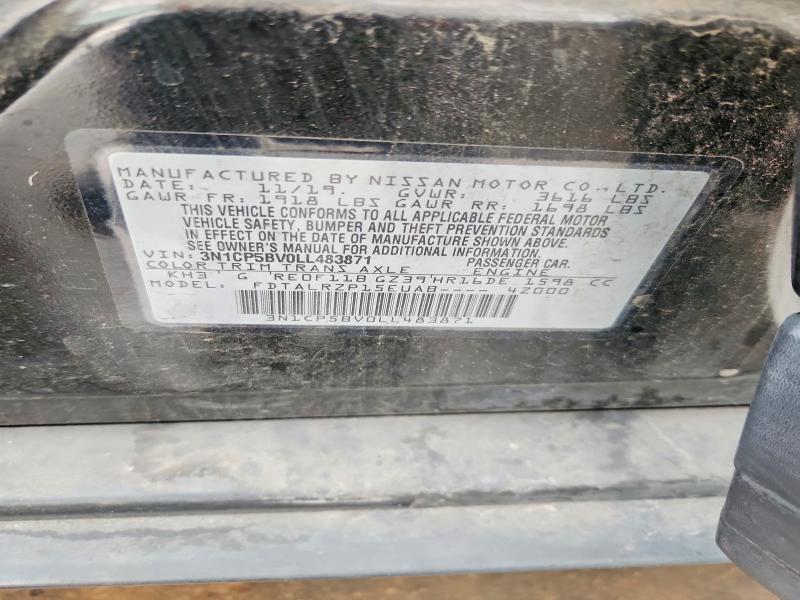 Aukcja sprzedaży 2020 Nissan Kicks, vin: 3N1CP5BV0LL483871, numer aukcji: 71211966