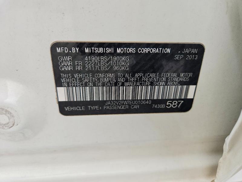 Aukcja sprzedaży 2014 Mitsubishi Lancer, vin: JA32V2FW7EU010640, numer aukcji: 70682646
