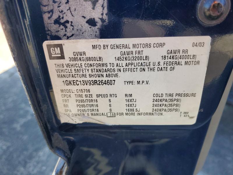 Продажа на аукционе авто 2003 Gmc Yukon, vin: 1GKEC13V93R264607, номер лота: 69555826