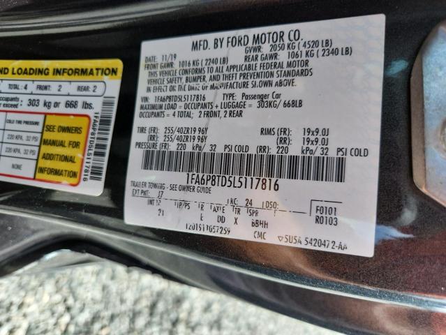 Продаж на аукціоні авто 2020 Ford Mustang, vin: 1FA6P8TD5L5117816, номер лоту: 68174186