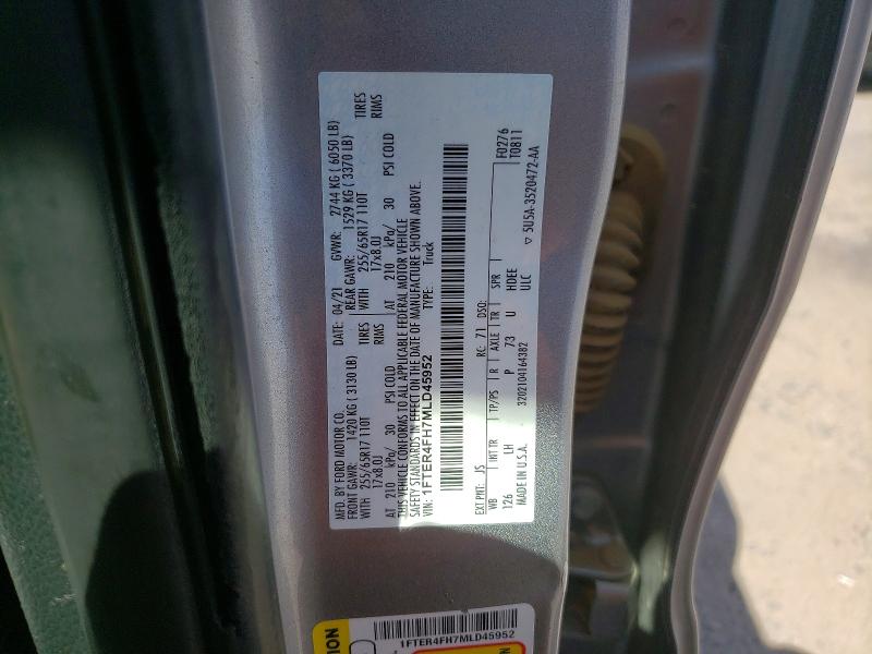 Продаж на аукціоні авто 2021 Ford Ranger, vin: 1FTER4FH7MLD45952, номер лоту: 70044856