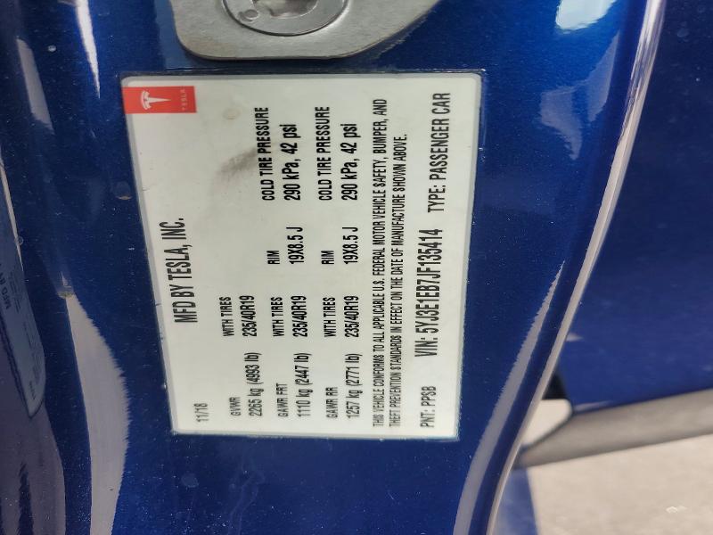 69182796 :رقم المزاد ، 5YJ3E1EB7JF135414 vin ، 2018 Tesla Model 3 مزاد بيع