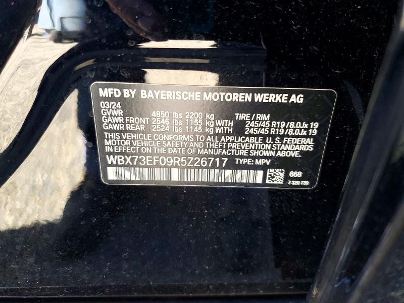 67989446 :رقم المزاد ، WBX73EF09R5Z26717 vin ، 2024 Bmw X1 مزاد بيع