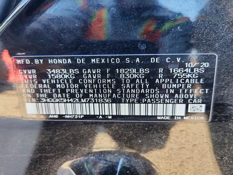 2020 Honda Fit მანქანა იყიდება აუქციონზე, vin: 3HGGK5H42LM731836, აუქციონის ნომერი: 70387076