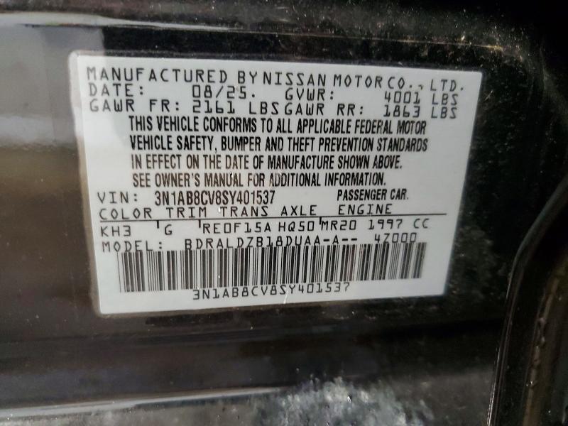 Aukcja sprzedaży 2025 Nissan Sentra, vin: 3N1AB8CV8SY401537, numer aukcji: 71048636
