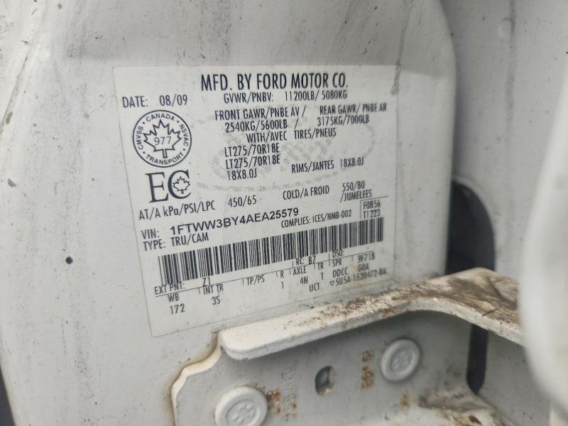 67795586 :رقم المزاد ، 1FTWW3BY4AEA25579 vin ، 2010 Ford F350 مزاد بيع