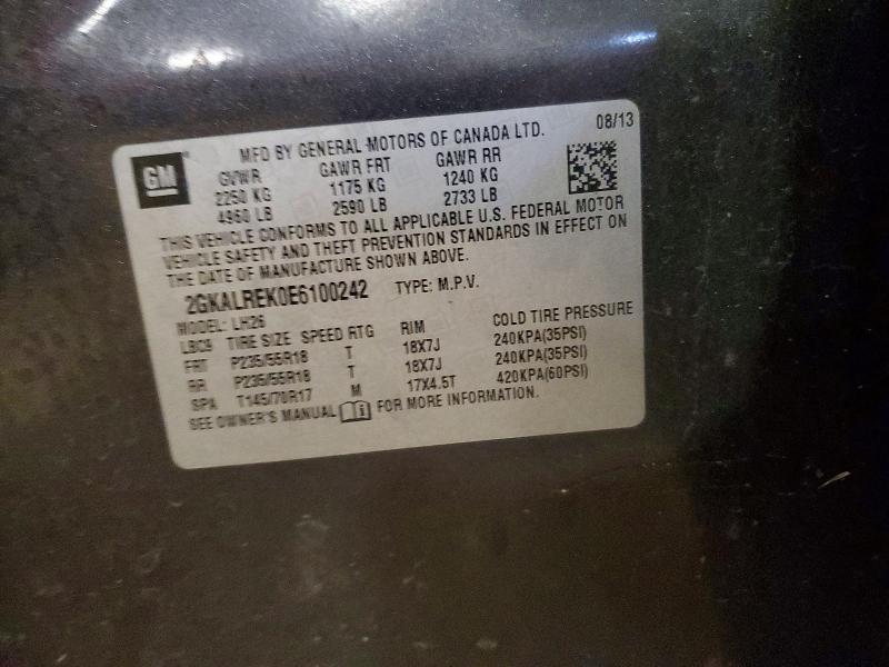68749636 :رقم المزاد ، 2GKALREK0E6100242 vin ، 2014 Gmc Terrain مزاد بيع