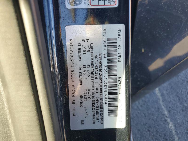 Продажа на аукционе авто 2016 Mazda 3, vin: JM1BM1N38G1317552, номер лота: 69700616