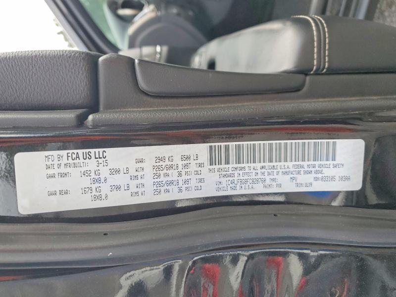 69893806 :رقم المزاد ، 1C4RJFBG8FC828760 vin ، 2015 Jeep Grand Cherokee مزاد بيع