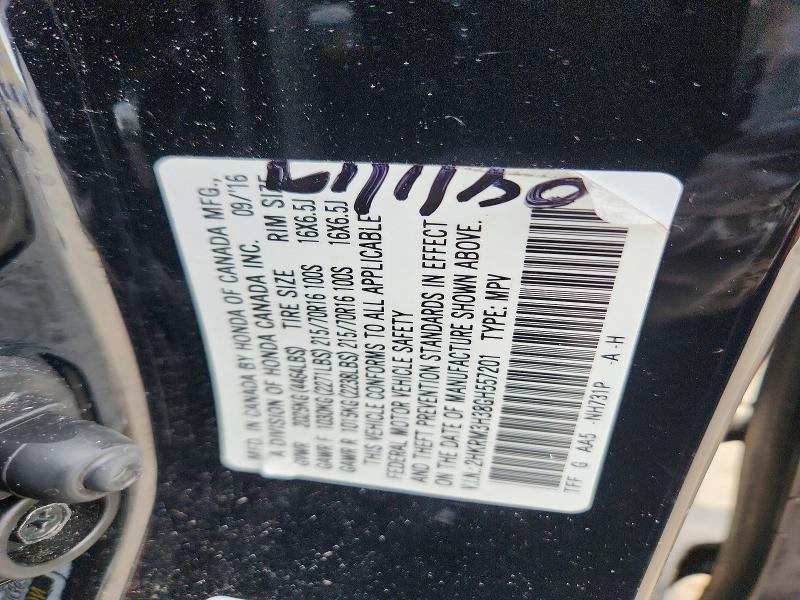 Aukcja sprzedaży 2016 Honda Cr-v, vin: 2HKRM3H38GH557201, numer aukcji: 70243776