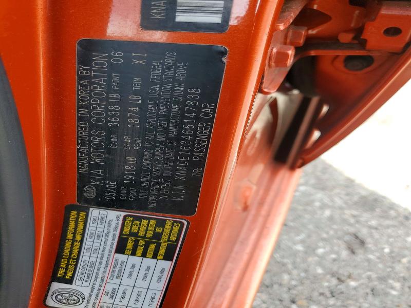 67035226 :رقم المزاد ، KNADE163466147838 vin ، 2006 Kia Rio5 مزاد بيع