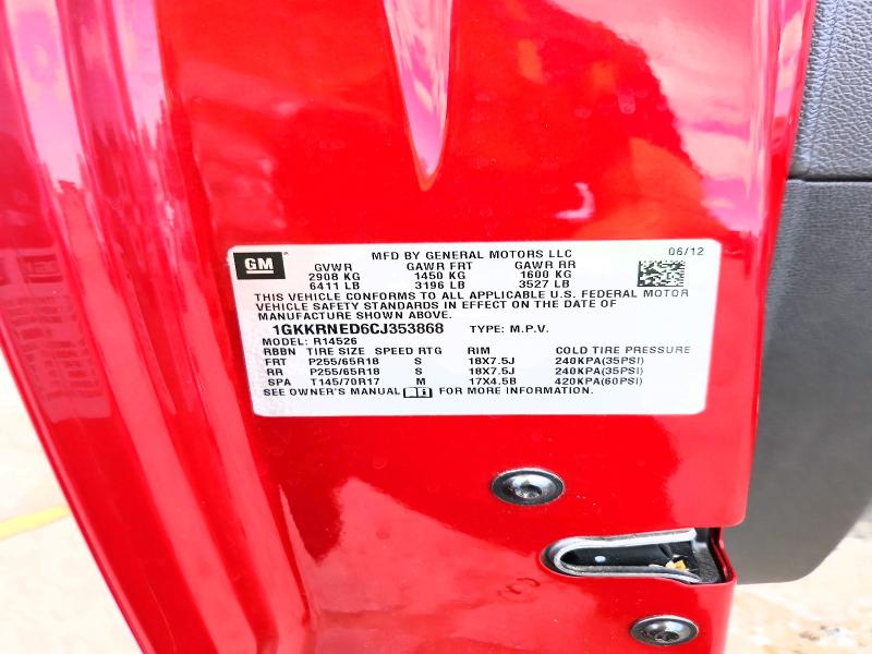 Aukcja sprzedaży 2012 Gmc Acadia, vin: 1GKKRNED6CJ353868, numer aukcji: 67116836