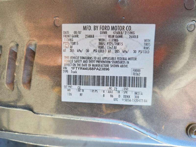 68579766 :رقم المزاد ، 1FTYR44U88PA23896 vin ، 2008 Ford Ranger مزاد بيع