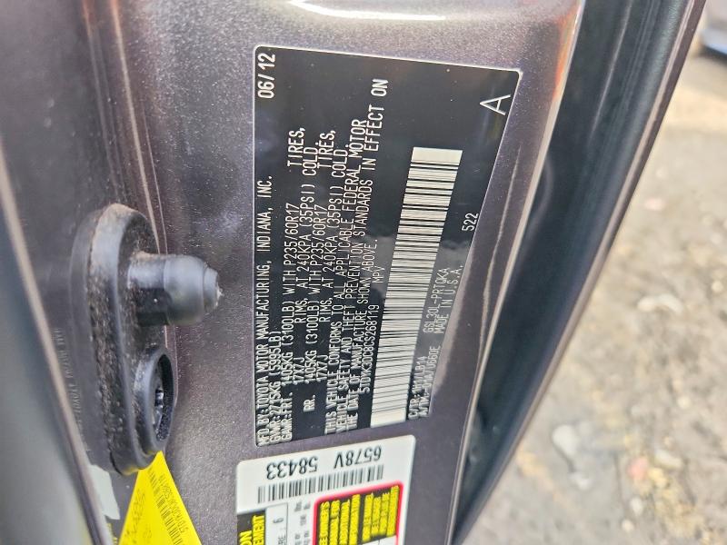2012 Toyota Sienna მანქანა იყიდება აუქციონზე, vin: 5TDYK3DC8CS268119, აუქციონის ნომერი: 69593756