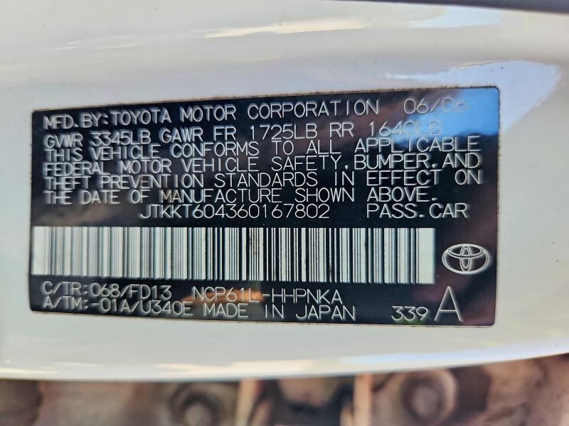 Продаж на аукціоні авто 2006 Scion Xa, vin: JTKKT604360167802, номер лоту: 70520216