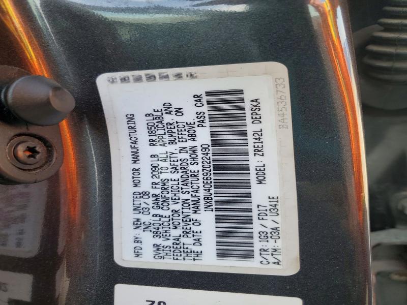 Aukcja sprzedaży 2009 Toyota Corolla, vin: 1NXBU40E69Z022490, numer aukcji: 69390086