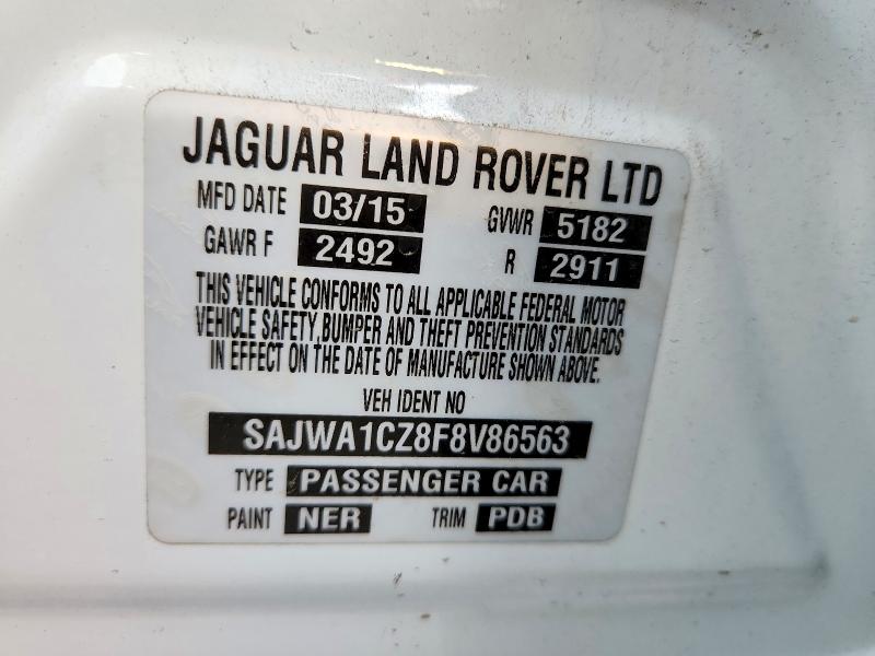 66766816 :رقم المزاد ، SAJWA1CZ8F8V86563 vin ، 2015 Jaguar Xj مزاد بيع