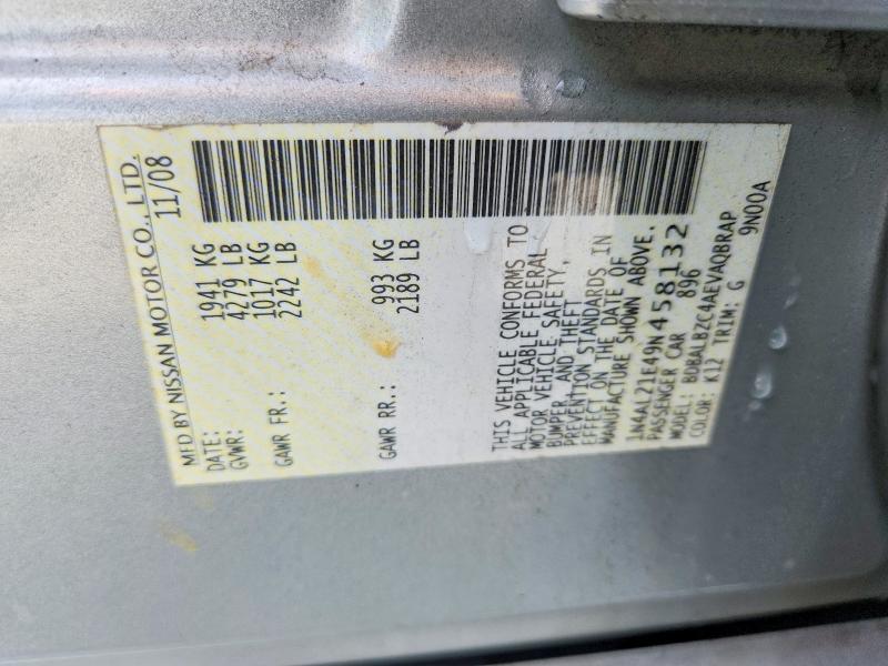 69858726 :رقم المزاد ، 1N4AL21E49N458132 vin ، 2009 Nissan Altima مزاد بيع