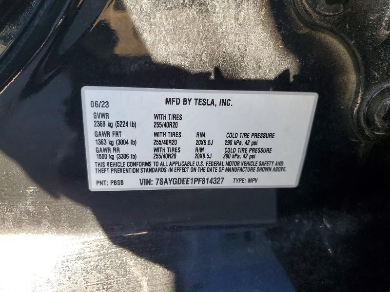 Продаж на аукціоні авто 2023 Tesla Model Y, vin: 7SAYGDEE1PF814327, номер лоту: 70530796