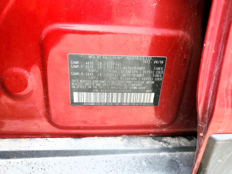 Продаж на аукціоні авто 2016 Subaru Outback, vin: 4S4BSAEC0G3335811, номер лоту: 70598216