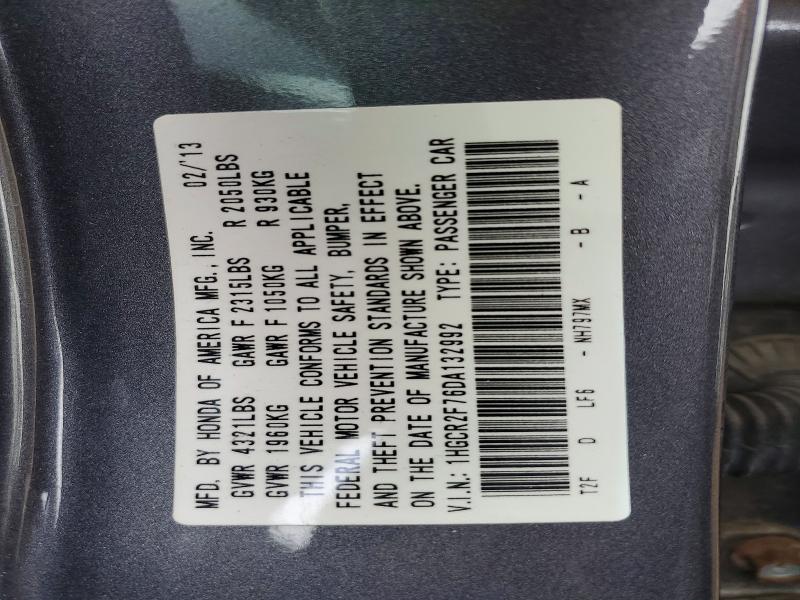 2013 Honda Accord Ex მანქანა იყიდება აუქციონზე, vin: 1HGCR2F76DA132992, აუქციონის ნომერი: 68950046