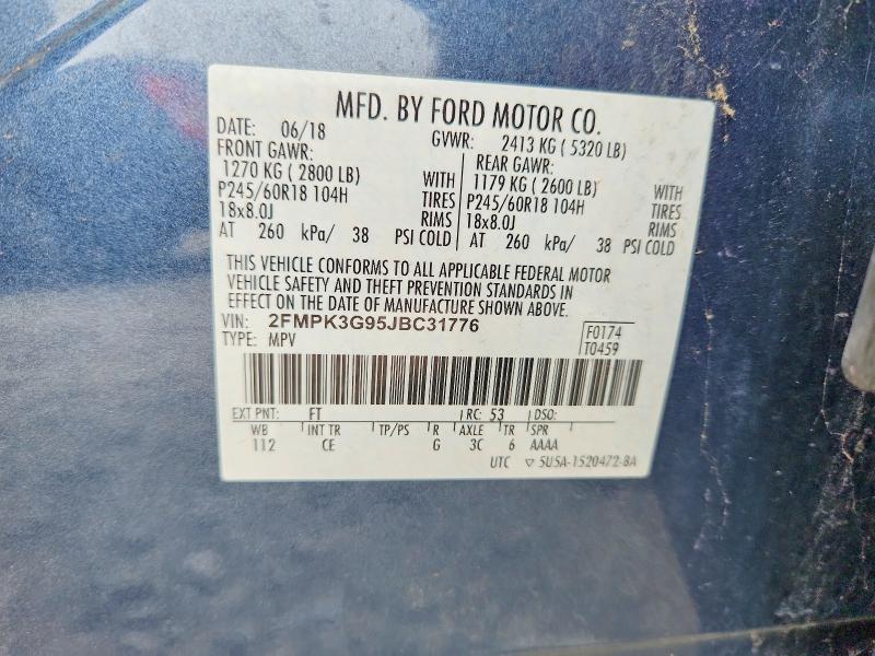 Продажа на аукционе авто 2018 Ford Edge, vin: 2FMPK3G95JBC31776, номер лота: 70614316