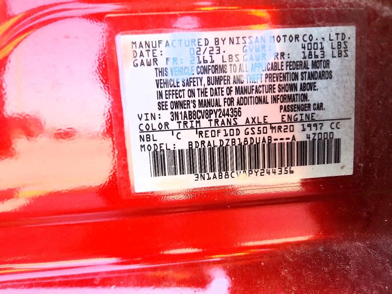 Продажа на аукционе авто 2023 Nissan Sentra, vin: 3N1AB8CV8PY244356, номер лота: 66627056