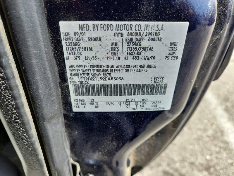 67817386 :رقم المزاد ، 1FTNX21L52EA85056 vin ، 2002 Ford F250 مزاد بيع
