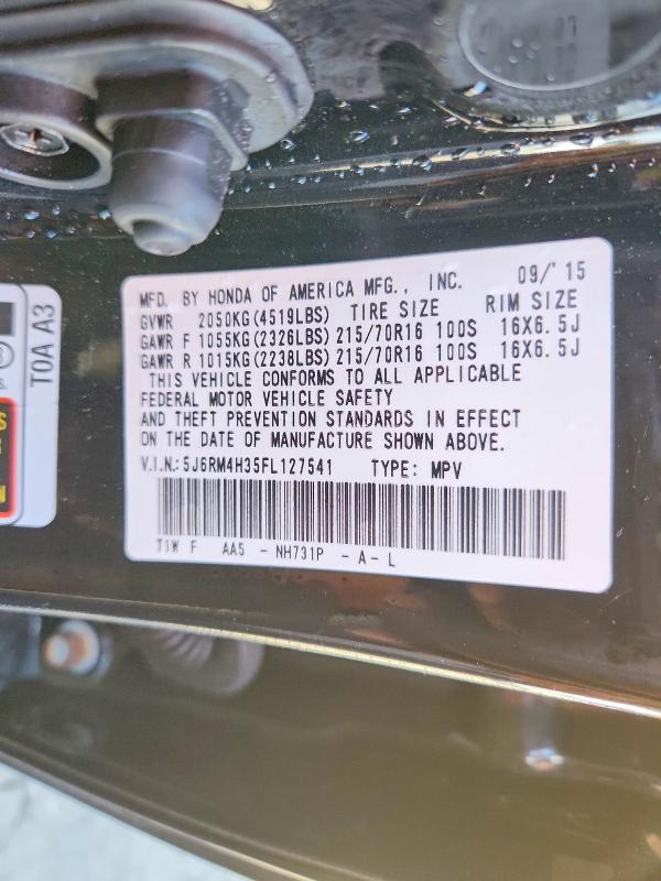 Продажа на аукционе авто 2015 Honda Cr-v, vin: 5J6RM4H35FL127541, номер лота: 70029076