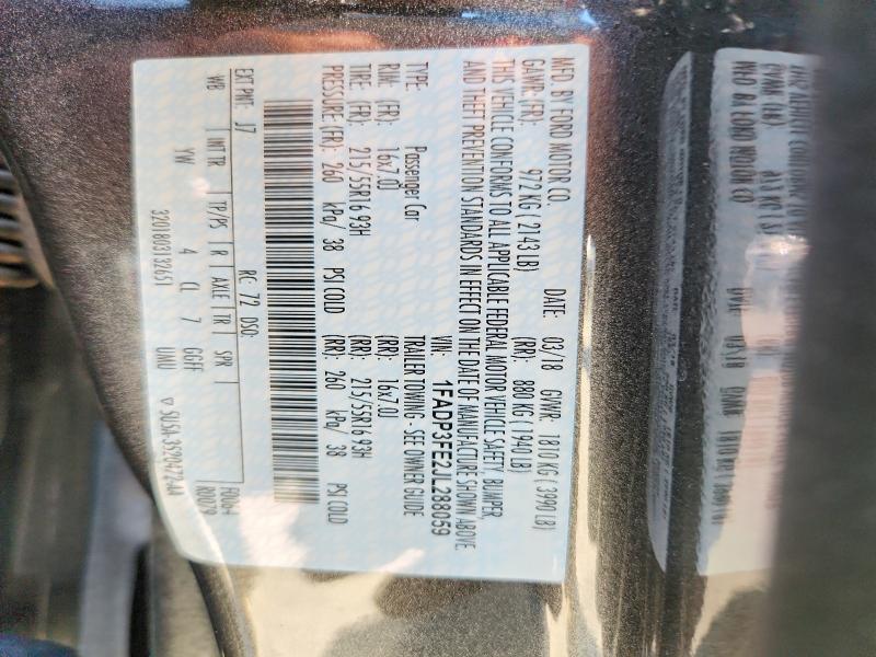 Продажа на аукционе авто 2018 Ford Focus, vin: 1FADP3FE2JL288059, номер лота: 70937816