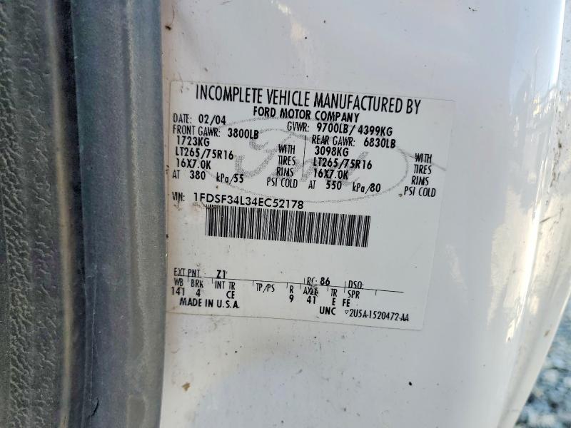 Продаж на аукціоні авто 2004 Ford F-350 Super Duty, vin: 1FDSF34L34EC52178, номер лоту: 69722396