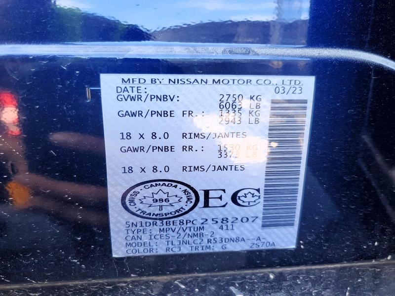 Aukcja sprzedaży 2023 Nissan Pathfinder, vin: 5N1DR3BE8PC258207, numer aukcji: 68160806