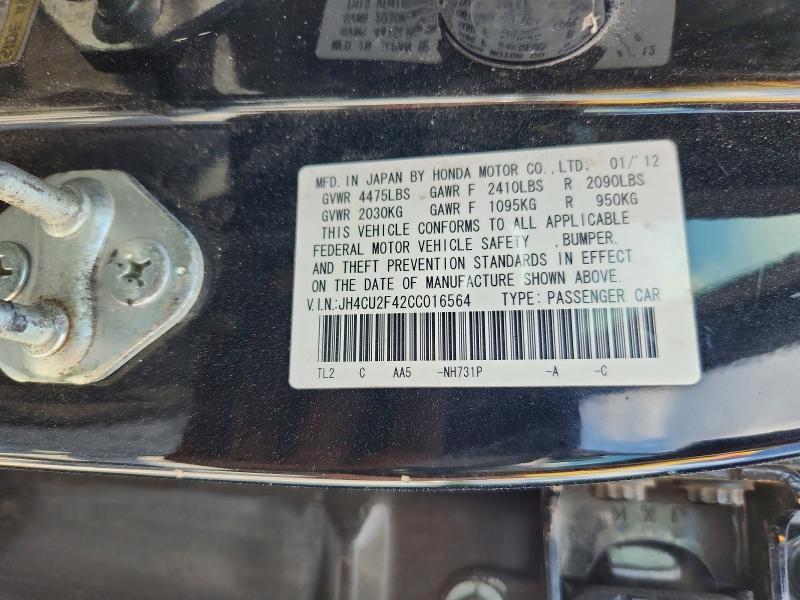 Aukcja sprzedaży 2012 Acura Tsx, vin: JH4CU2F42CC016564, numer aukcji: 67867406