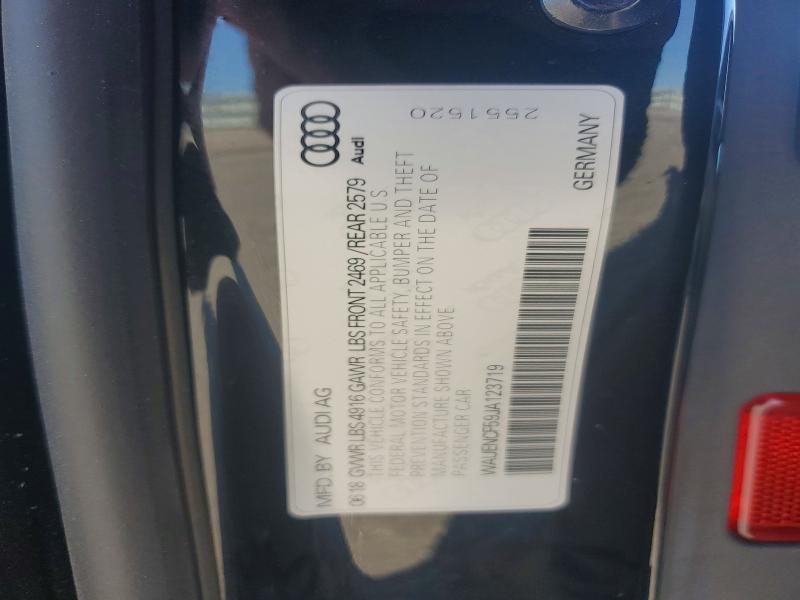 67700346 :رقم المزاد ، WAUENCF59JA123719 vin ، 2018 Audi A5 مزاد بيع