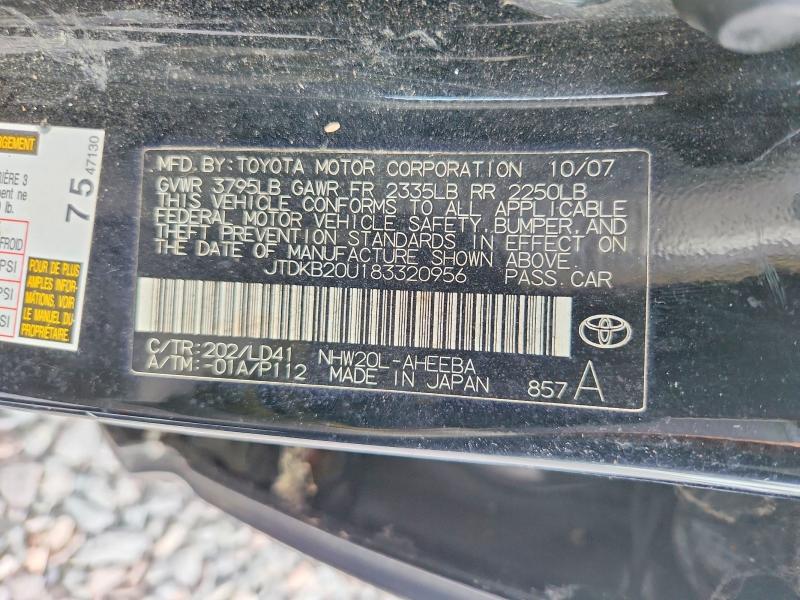 Продаж на аукціоні авто 2008 Toyota Prius, vin: JTDKB20U183320956, номер лоту: 69302146