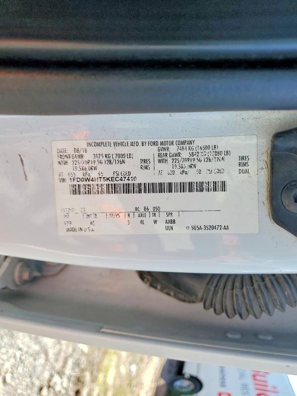 2019 Ford F450 მანქანა იყიდება აუქციონზე, vin: 1FD0W4HT5KEC47410, აუქციონის ნომერი: 68159216