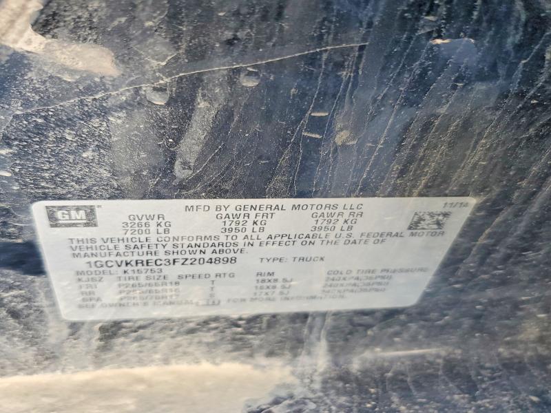 70623426 :رقم المزاد ، 1GCVKREC3FZ204898 vin ، 2015 Chevrolet Silverado مزاد بيع