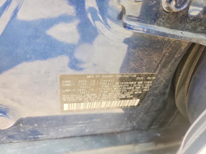 Продажа на аукционе авто 2020 Subaru Outback, vin: 4S4BTANC0L3121604, номер лота: 69084996