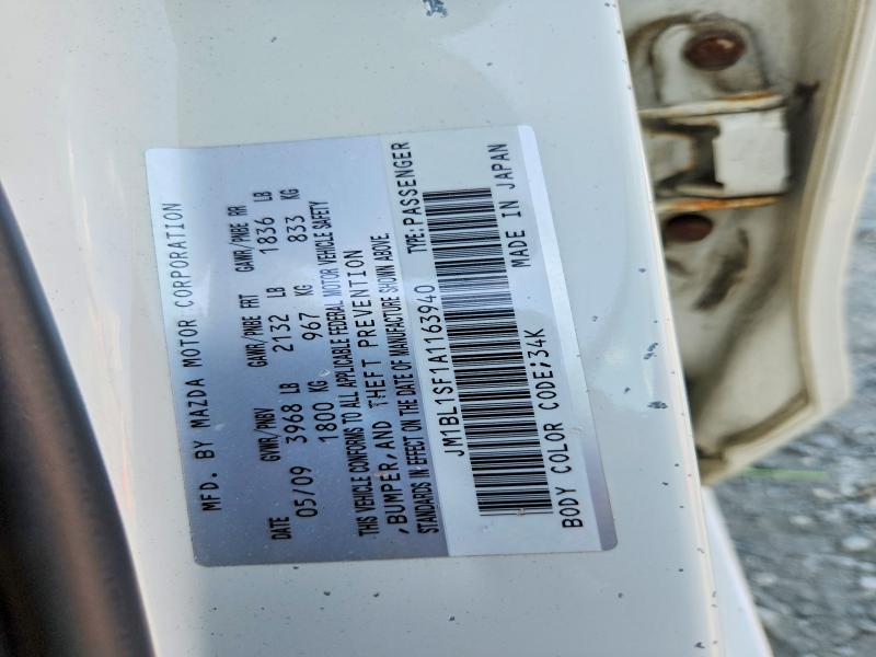 Продаж на аукціоні авто 2010 Mazda 3, vin: JM1BL1SF1A1163940, номер лоту: 67006456