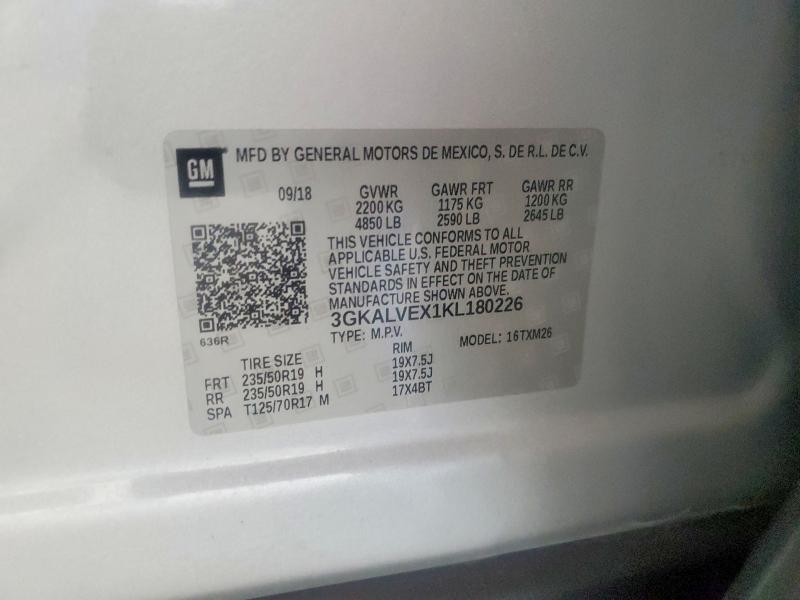 2019 Gmc Terrain მანქანა იყიდება აუქციონზე, vin: 3GKALVEX1KL180226, აუქციონის ნომერი: 69071966